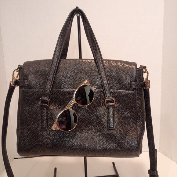 KATE SPADE NY Holden Street "Leslie" Black Pebbled Leather 2-way Bag - Picture 7 of 14